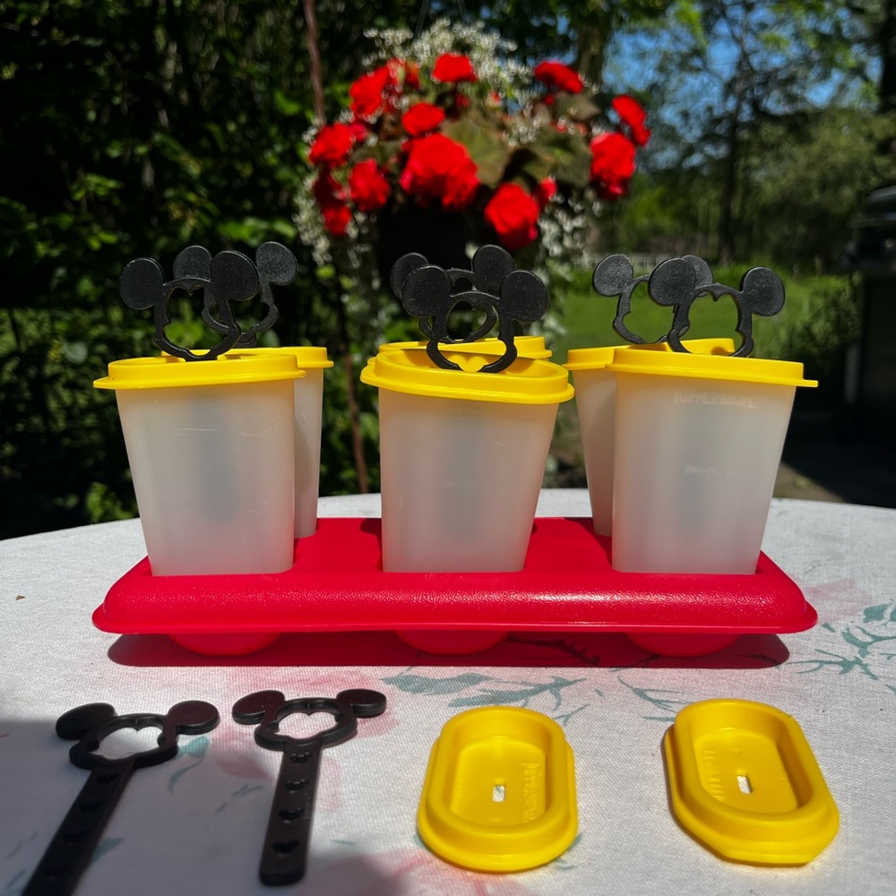 Tupperware Mickey Mouse Popsicle Mold Set Retired Excellent Condition